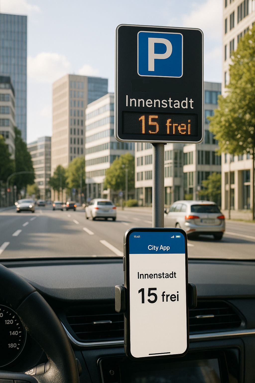 Digitales Parkleitsystem